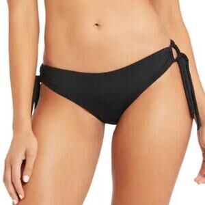 Sea Level Tie Side Swim Bottoms Black Womens Size US 12